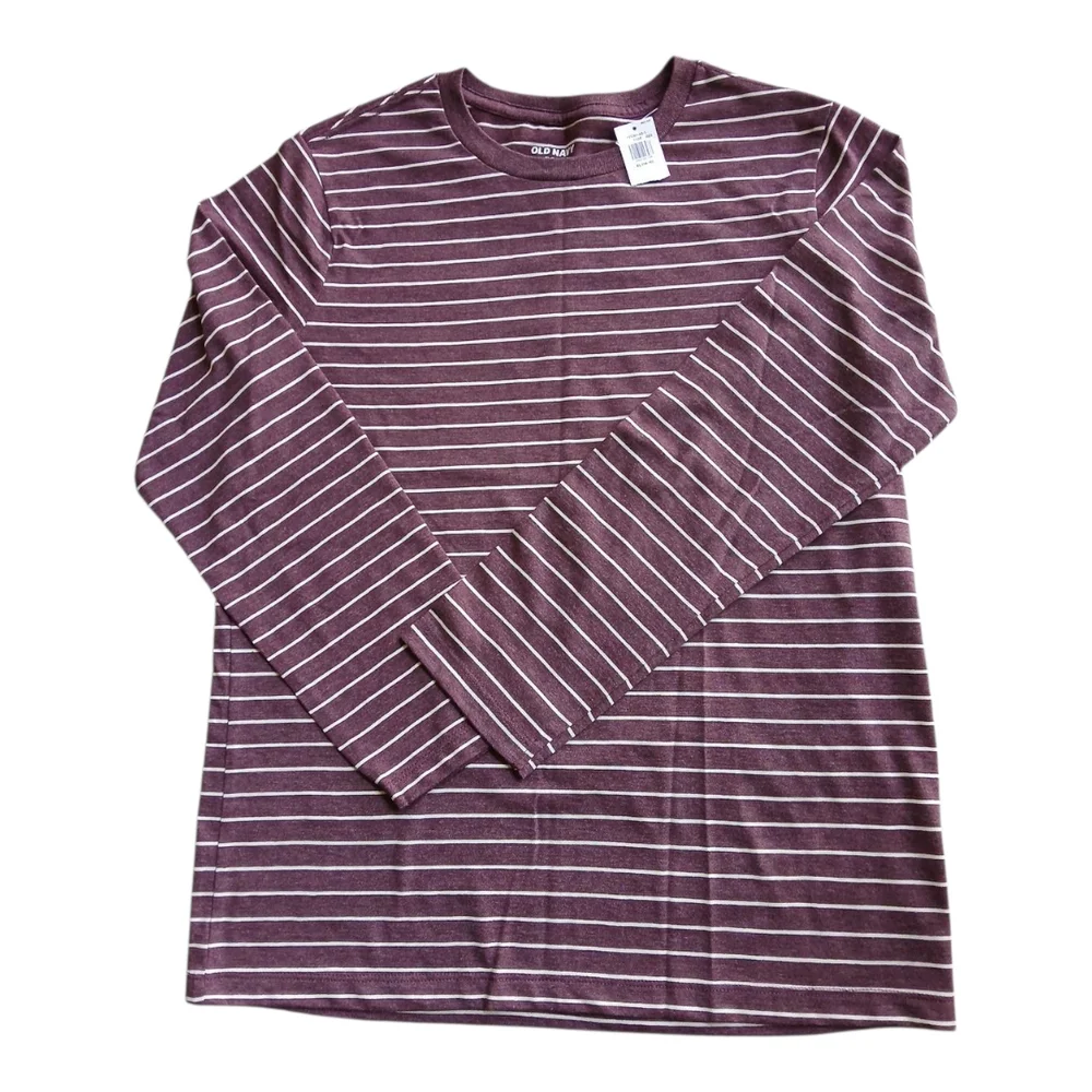 Old‎ Navy Kids Striped Purple Long Sleeve Shirt